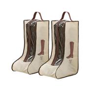 2 Set Boot Storage,Portable Short Boots and Tall Boots Storage or Protector Bag,Shoe Dust Bags,Shoe Sleeves for Travel,Clear Boots Cover,Shoes Packing Organizers for Adult Sneakers, Beige-Tall, Rikyo