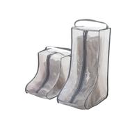 2 Set Boot Storage,Portable Short Boots and Tall Boots Storage or Protector Bag,Shoe Dust Bags,Shoe Sleeves for Travel,Clear Boots Cover,Shoes Packing Organizers for Men & Women Sneakers, Grey Edge
