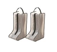 2 Set Boot Storage,Portable Short Boots and Tall Boots Storage or Protector Bag,Shoe Dust Bags,Shoe Sleeves for Travel,Clear Boots Cover,Shoes Packing Organizers for Adult Sneakers, Black Edge-Tall,