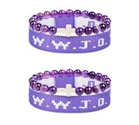2-Set Bracelet | Beaded C Ross Bracelet Set | Adjustable Christian Bracelets With Natural Stone And Nylon | What Would Jesus Do Bracelets | Fabric Wristbands Jesus Bracelet For Men & Women