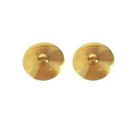 2 set Brass Crash Cymbal for Drum Players Professional Percussion Instruments 12in, Yellow, 12 in