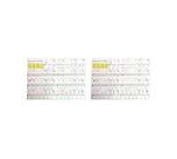2 set Clear Electronic Keyboard Piano Key Sticker for 54/61/88 Keys Transparent