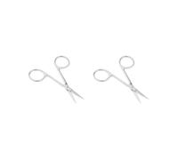 2 Set Cuticle Scissors Portable Durable Curved for Nail Care Facial Hair Eyebrows, Type 1