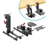 2 Set Desk Mount for Flight Sim Game Joystick, Throttle and Hotas Systems - Compatible with Logitech X56, X52, X52 Pro, Thrustmaster T-Flight Hotas, T.16000M