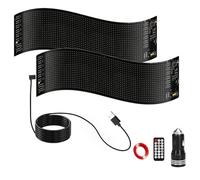 2 Set Devil Eyes LED for Trucks, Programmable Dynamic Colourful Eyes Windscreen Lights, Devil Eyes Light for Car Window, with app Control Remote, for Personalized Sign Decoration (4.72 * 23.42 in)