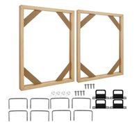 2 Set DIY Solid Wood Canvas Frame Kit, 16X20 Inch Canvas Frame Stretcher Bars Wood for Oil Paintings, Prints and Posters