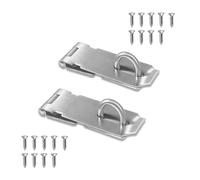 2 Set Door Padlock Hasp Stainless Steel Shed Hasp Easy Installation & Long Lasting Durability for Your Property Door Stainless Steel Shed Security Window Cabinet Security