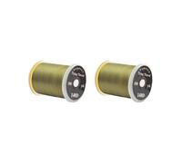2 set Fly Tying Thread Strong in Standard Bobbins Fly Fishing Material Accessories olive, 2.5x3cm