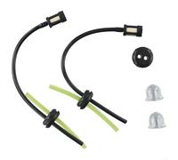2-Set Fuel Filter & Hose Seal Kit for Brushcutter Equipment - Compatible with EINHELL/GARDENLINE/JACKSON Models, 2-Stroke/4-Stroke Engines, 18mm Tank Diameter