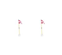 2 set Golf Putting Green Flag and Hole Cup Golfing Portable Golf Flag Hole Cup Set Red White
