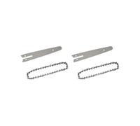 2 Set Guide Saw Chain and Guide Bar for Cutting Plywood Carving Laminated Flooring 6In, Silver, 6 in