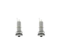 2 set Guitar Bass Pickup Threaded Cylinder 6.35mm Jack Output Socket Chrome