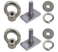 2 set Heavy Duty Eye Bolt, Stainless Steel - M8 Eye Nuts, Track Mount Tie Down Eyelet to Hold Your Bungee Cord or Ropes Anchoring