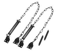2 Set Iron Door Chain Protector Black Adjustable Latch Guard