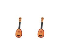2 set Kids Musical Toy My First Ukulele Children Mini Guitar Set 4 Strings E Yellow cylinder
