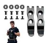 2 Set Kydex Belt Clip Professional Metal Knife Sheath Clip with Screws for Kydex DIY Making Accessories