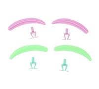 2 Set Lash Isolation Helper Silicone Pads, Eyelash Separator for Lash Extension, Reusable Frog Leg Eyelash Separator Tools with Purple and Green Colors for Professional & Beginner