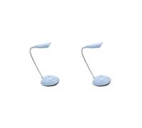 2 Set LED Desktop Lamp Flexible Foldable Eye Protection Table Lamp Students Books Reading Light, Blue