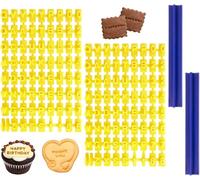 2 Set Letter Stamps for Clay,144 PCS Cookie Alphabet Stamps, for Clay Fondant Icing Biscuit Press,Letter Stamp DIY Cake,Alphabet Stamp for Making Cookies Letters DIY Clays Cakes Baking Message Letter