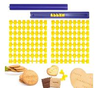 2 Set Letter Stamps for Clay, Alphabet Stamp, 146 PCS Cookie Stamps, for Making Cookies Letters Stamp DIY Clay Cakes Baking Message Letters