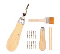 2 Set Lino Cutting Tools, Linoleum Cutter Tools for Printmaking, Sculpture, and Handicrafts, Lino Cutting Printing Tool Kit with 1 Cleaning Brush