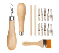 2 Set Lino Cutting Tools, Linoleum Cutter Tools for Printmaking, Sculpture, and Handicrafts, Lino Cutting Printing Tool Kit with 1 Cleaning Brush,for Lino Printing Linocut Printmaking and Stamp