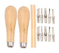 2 Set Linoleum Cutter, 5 Different Shaped Blades, Assorted Blades for Printmaking, Woodworking Sculpting Tool for Rubber Stamp