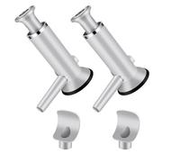 2 Set Manual Sausage Stuffer Meatball Maker Kit with Vertical Stand | Stainless Steel and PP Build, Nozzle and Mould Set, for Home Kitchen Prep and Family Gatherings
