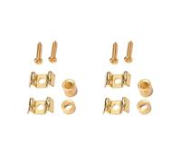 2 Set Metal Vintage Guides String Trees Retainers, Guitar Flat Wavy String Guides Retainers Replacement with Screws (Gold)