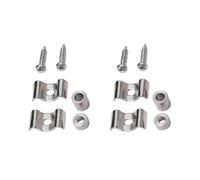 2 Set Metal Vintage Guides String Trees Retainers, Guitar Flat Wavy String Guides Retainers Replacement with Screws (Silver)
