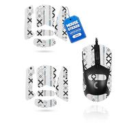 2 Set Mouse Anti-slip Grip Tape Fit for Logitech G703 LIGHTSPEED Pro,toergy Sweat Resistant,Self-Adhesive Design,Elastics Refined Side Stickers,Professional Mice Upgrade Kit,White Printed Pattern