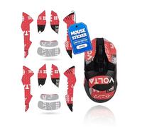 2 Set Mouse Anti-slip Grip Tape Fit for Logitech G903 LIGHTSPEED,toergy Sweat Resistant,Self-Adhesive Design,Elastics Refined Side Stickers,Professional Mice Upgrade Kit,Red Printed Pattern