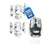 2 Set Mouse Anti-slip Grip Tape Fit for Logitech M720 Triathlon,toergy Sweat Resistant,Self-Adhesive Design,Elastics Refined Side Stickers,Professional Mice Upgrade Kit,White Printed Pattern