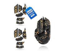 2 Set Mouse Anti-slip Grip Tape For Razer Basilisk V3 Pro,toergy Sweat Resistant,Easy Use,Self-Adhesive Design,Elastics Refined Side Stickers,Professional Mice Upgrade Kit,Black & Gold Printed Pattern