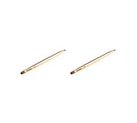 2 set New Retractable Lip Brush Double-headed Cosmetic Eyeshadow Makeup Tool Gold