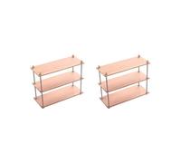 2 set of 1:6 Bookshelf Multilayer Ornaments for Dollhouse DIY Materials 3 Tier Long