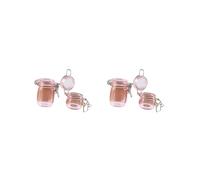 2 set of 1/6 Miniature Storage Jar Dollhouse Storage Jar for 6 inch Doll Garden Decor pink