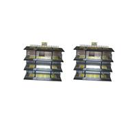 2 set of 1:64 Diecast Car Display Case Showcase with Light for Birthday Gift Toy Cars American 30x15x28.5 cm