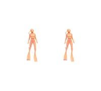 2 set of 1/64 Diver Figures Micro Landscape Dioramas S Scale Swimmers Figurines Decor A