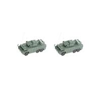 2 set of 1/72 Scale Vehicle Model Kits Ornament for Keepsake Children Boys Collection Green, 11cm
