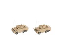 2 set of 1/72 Scale Vehicle Model Kits Ornament for Keepsake Children Boys Collection yellow, 11cm