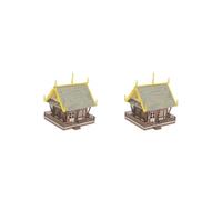 2 set of 1/72 Temple Building Kits Architecture Building Model for Model Railway Gift