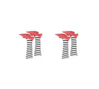 2 Set of 1 Pair Wicked Witch Legs Prop Halloween Decorations for Outdoor Lawns Garden Black White Stripe