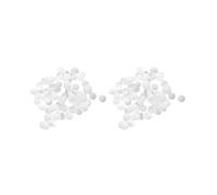 2 Set of 100 Pcs Plastic Round Buttons Base for DIY Fabric Cloth Buttons 35 mm