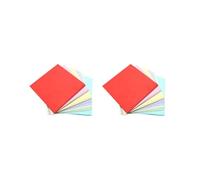2 Set of 100 Sheets 10 Colors Double Sided Folding Origami Papers Arts Crafts 10x10 cm