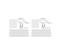 2 Set of 100x Earrings Hooks Set Fish Hook Earplugs for DIY Jewelry Making Silvery 12x9x1.8 cm
