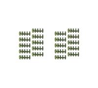 2 Set of 10x 5 Rings Loose Leaf Binder Rings Binding Spines for Office Notebook Diary Dark Green, Diameter 15mm