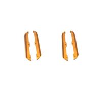 2 set of 2 Pieces RC Car Chassis Mud Guards Aluminum Alloy for Wltoys 144018 144002, Gold, 13.32x1.23x1.17cm