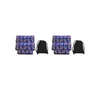 2 set of 24Pcs Dices Counter Token Dice Six Sided Dice Set for Preschool Role Playing Violet Blue, 1.6cm