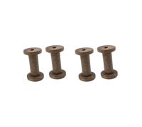 2 Set of 2X Wooden Spools Embroidery Wood Project Cord 3.1In Wire Weaving Bobbins C